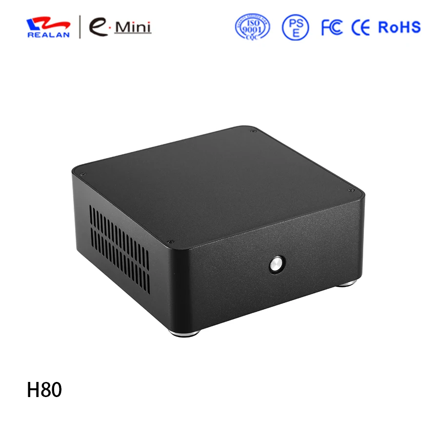 Realan H80 البسيطة ITX وحدة معالجة خارجية للحاسوب الألومنيوم PC حالة الهيكل ل دون امدادات الطاقة Realan H80 البسيطة ITX وحدة معالجة خارجية للحاسوب الألومنيوم PC حالة الهيكل ل دون امدادات الطاقة