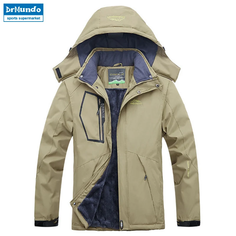 Ski Jacket Men Waterproof Fleece Snow Jacket Thermal Snowboard Coat