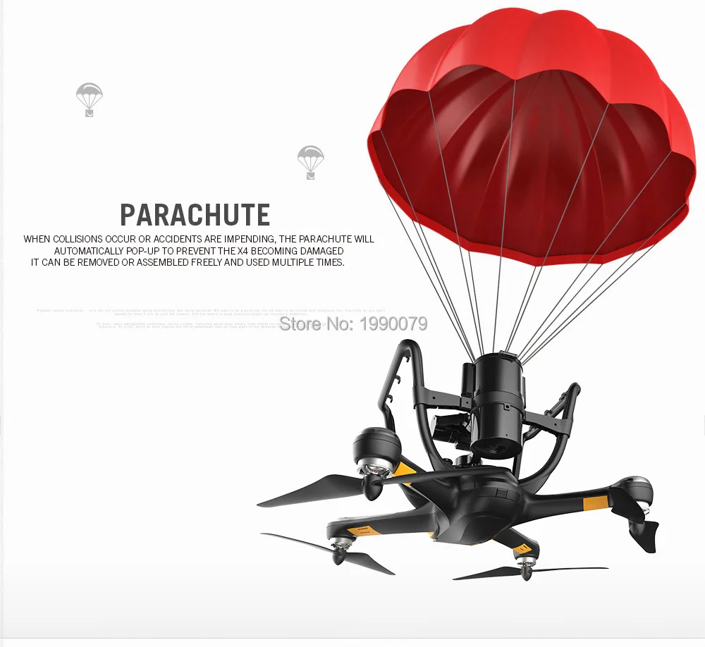 HUBSAN X4 Pro Quadcopter H109s Escape System Parachute Automatically Pop Up And DJI Phantom Parachute Suitable HUBSAN X4 Pro Quadcopter H109s Escape System Parachute Automatically Pop Up And DJI Phantom Parachute Suitable
