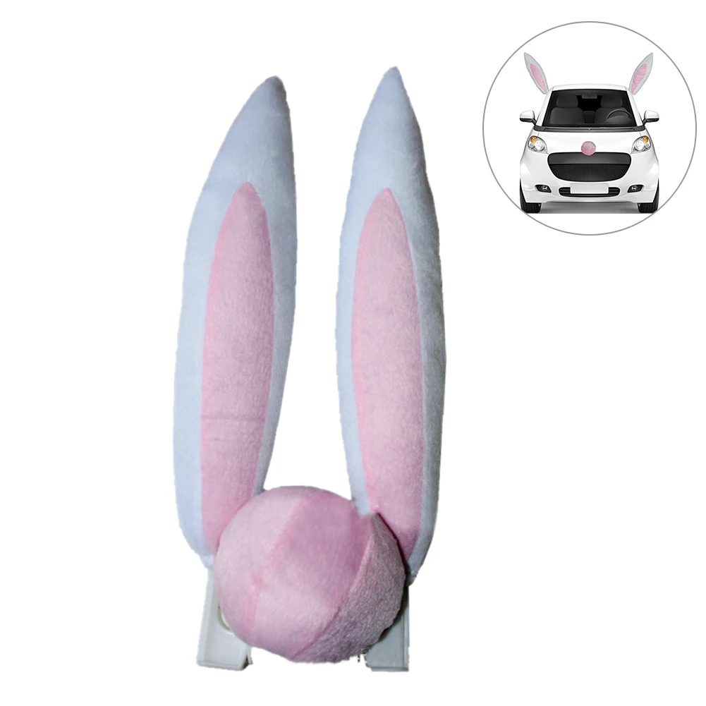 Автомобиль плюшевый кролик уши и нос висячие украшения аксессуары автомобиль-Стайлинг