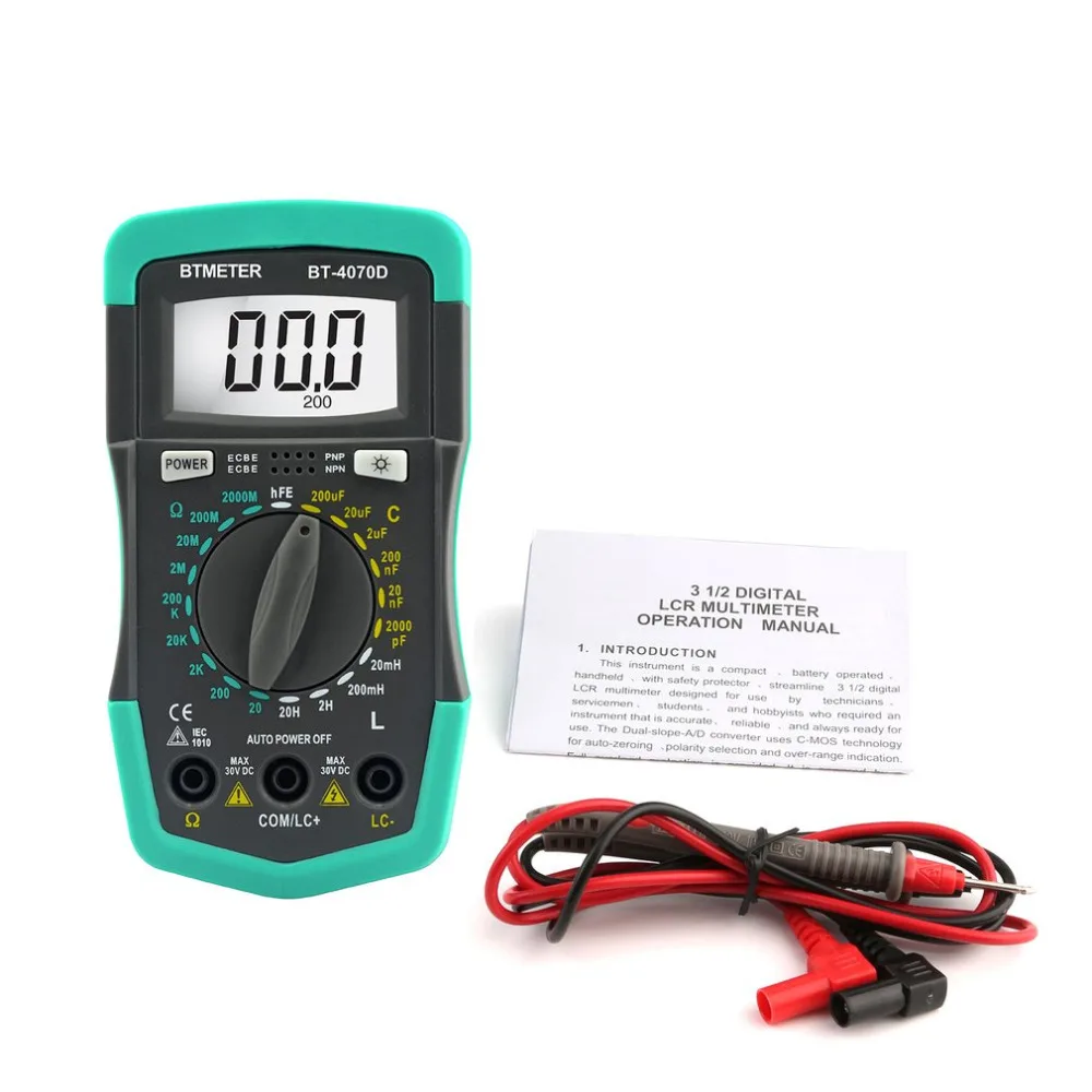 Btmeter HP4070D мини цифровой мультиметр сопротивление фарадметр транзистор