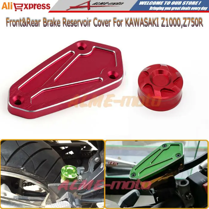 Aliexpress.com Acheter Accessoires de moto avant et arrière frein réservoir bouchon pour KAWASAKI Z1000 2010 2015, Z750r 2011 2012 rouge de brake reservoir