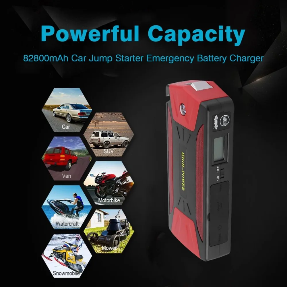 82800mAh Car Jump Starter Portable Emergency Battery Charger Multi-Function Mini 300A Automobile Booster Power Bank 82800mAh Car Jump Starter Portable Emergency Battery Charger Multi-Function Mini 300A Automobile Booster Power Bank