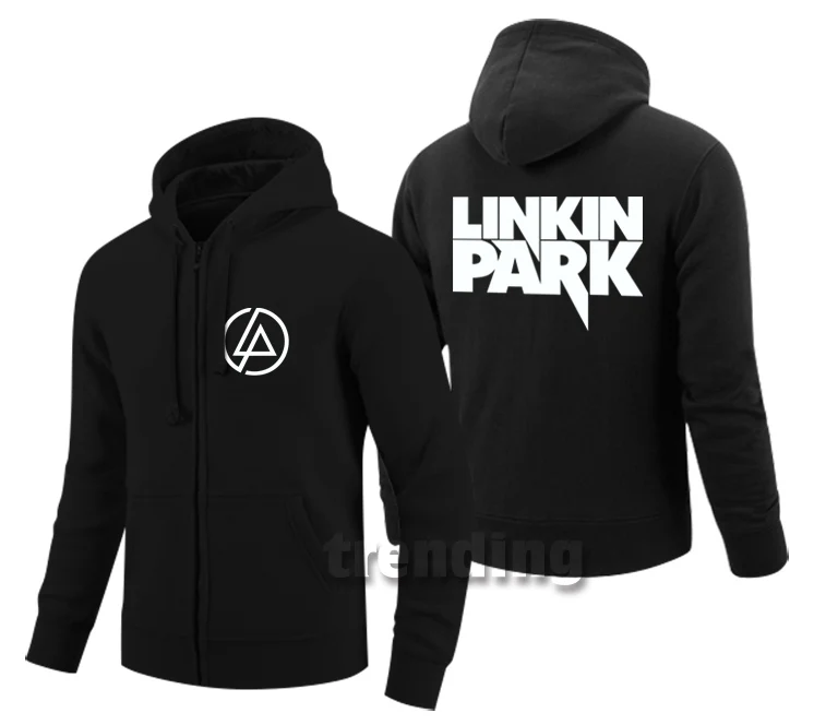 Новые модные европейские размеры тонкие весенние мужские толстовки wo мужские linkin park Рок Группа Толстовка куртка на молнии Топы с капюшоном - Цвет: style 2