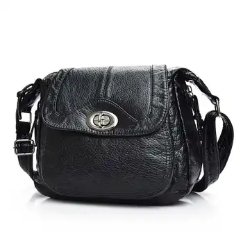 

New Designer Lock Black Shoulder Bag Soft Leather Handbag Women Messenger Bags Crossbody Fashion Women Bag Female Flap Bolsa
