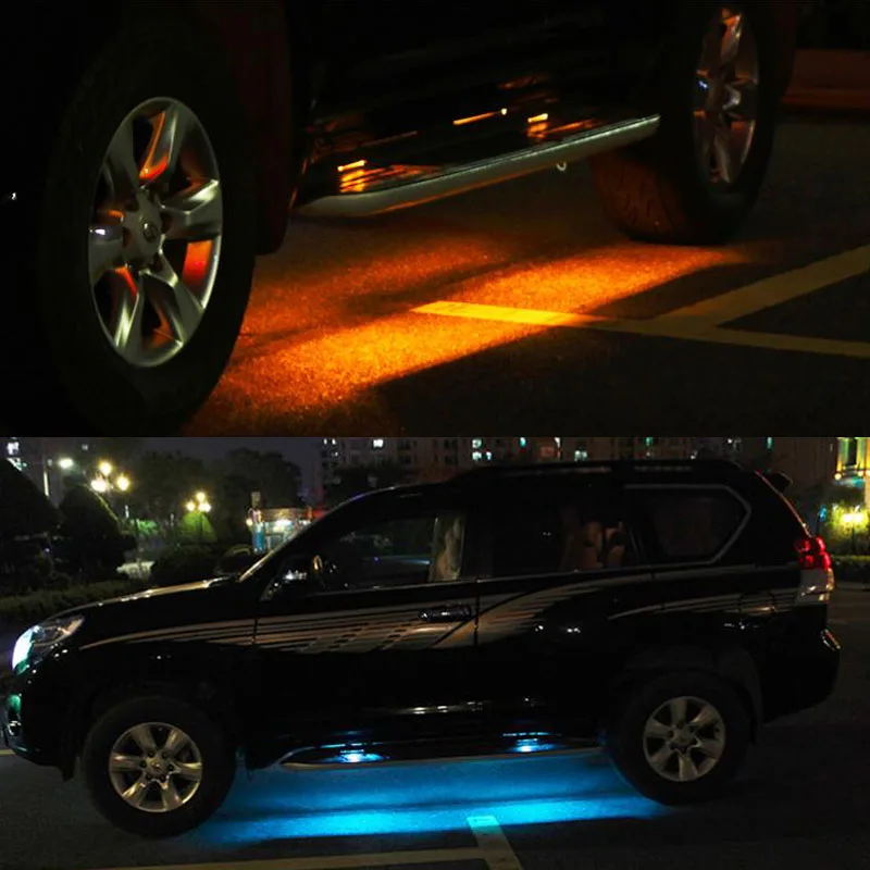 

FJ120 LC120 Yellow Blue White Car Side Step Decorative Lamp For Toyota Land Cruiser Prado 120 LED Light