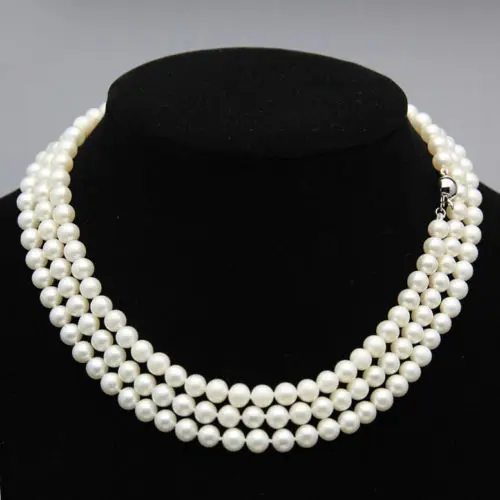 

Free shipping >>>>>2016 NEW beautiful AAA+ 8-9mm white freshwater cultured pearl necklace 50