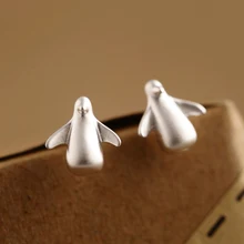Женские серьги с матовым пингвином svjewelry простые ювелирные
