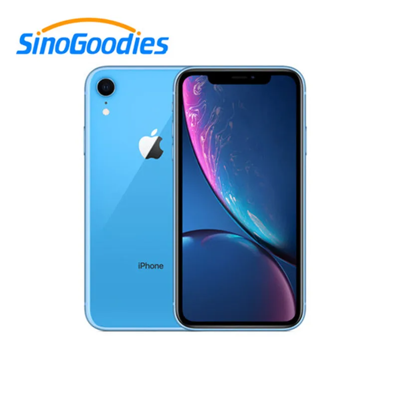 Новая китайская версия, Apple iPhone XR, 3 Гб ПЗУ, 64 ГБ/128 ГБ, разблокированный мобильный телефон, LTE, 6,1 дюймов, шестиядерный, IOS, 12 МП, отпечаток пальца, распознавание лица, NFC - Цвет: blue