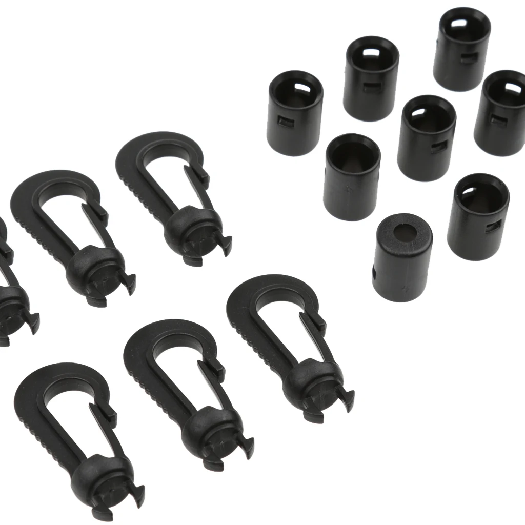 10 Pieces Kayak Lashing Hooks Plastic Bungee Hook Replacement End Snap Clip | Спорт и развлечения