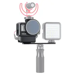 2019 Новый V2 Pro Gopro видеоблоге клетка с Универсальный винт 1/4 фильтра 52 мм переходное кольцо ведет видеоблог случае клетка для Gopro 7 6 5