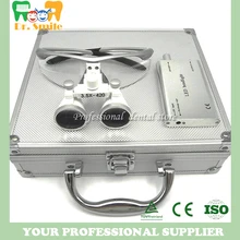 D лупы увеличительное стекло стоматологические и Хирургические лупы с головным светильник упакован в алюминиевой коробке