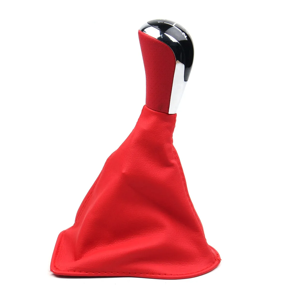  5 Speed Car Gear Shift Knob With Boot Red Gear Shift Collars Dustproof Cover for GEELY British 2009