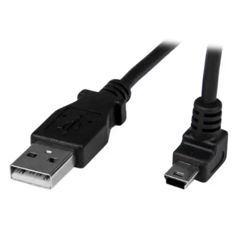 27CM Mini USB Cable Cord - A to Up Angle B Angled Black | Электроника