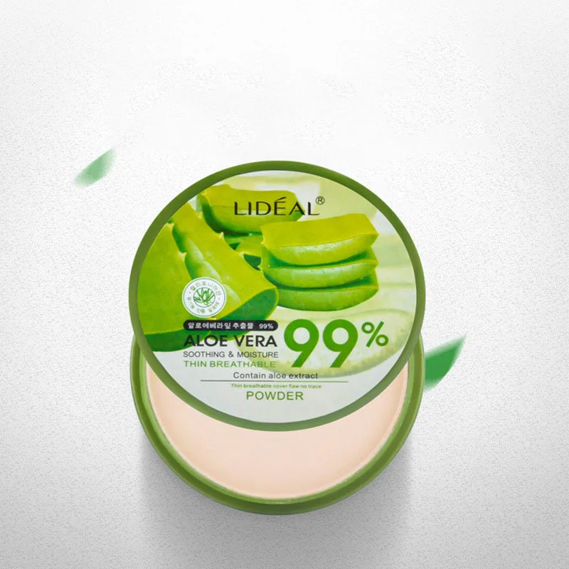 

2018 Natural Aloe Vera Pressed Powder LongLasting Face Compact Powder Makeup Moisturizer Whitening Smooth Foundation Concealer