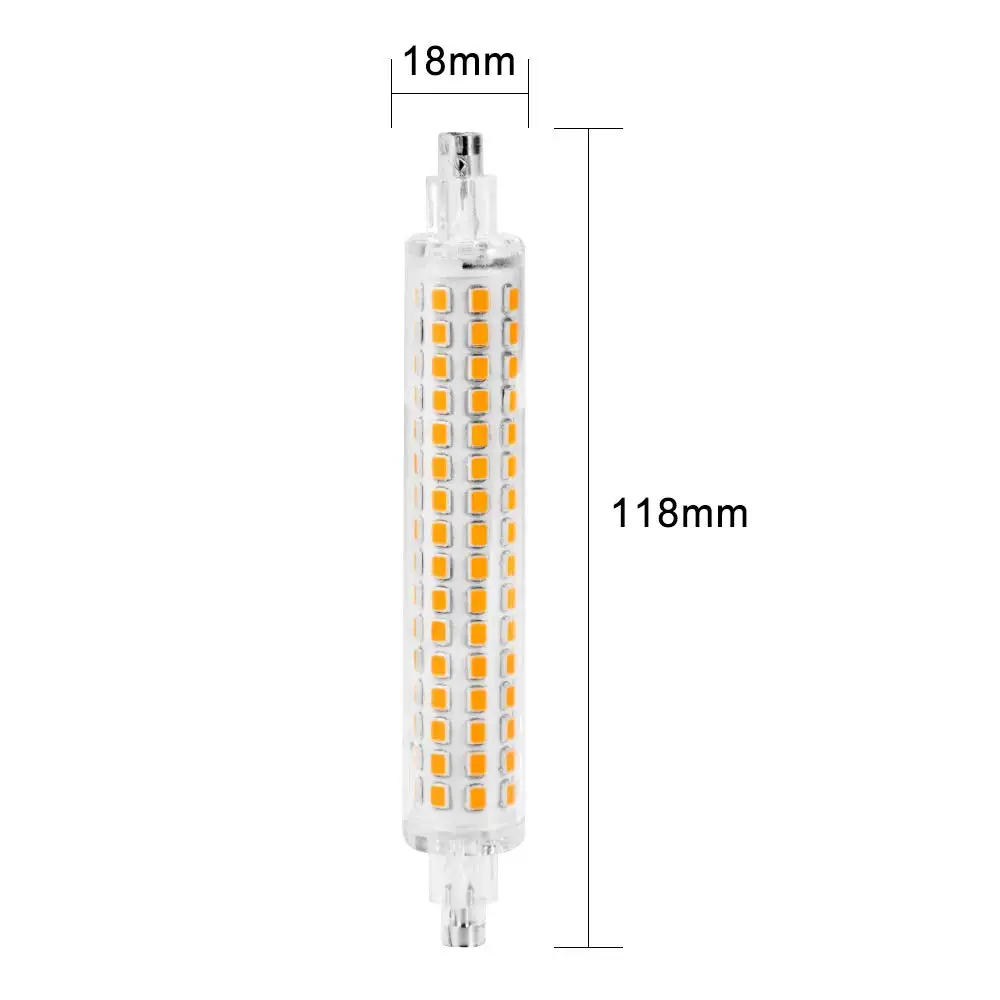 R7S базовый светодиодный светильник J118 118 мм кукурузная лампа 3014 SMD, 10 Вт галогенная сменная кукурузная лампа, AC220V энергосберегающая лампа теплый белый