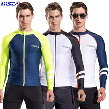 Hisea топы для дайвинга мужские Сноркелинг Рашгард костюм для подводного плавания и серфинга УФ-защита рубашка для плавания топы для дайвинга купальник с длинным рукавом для серфинга