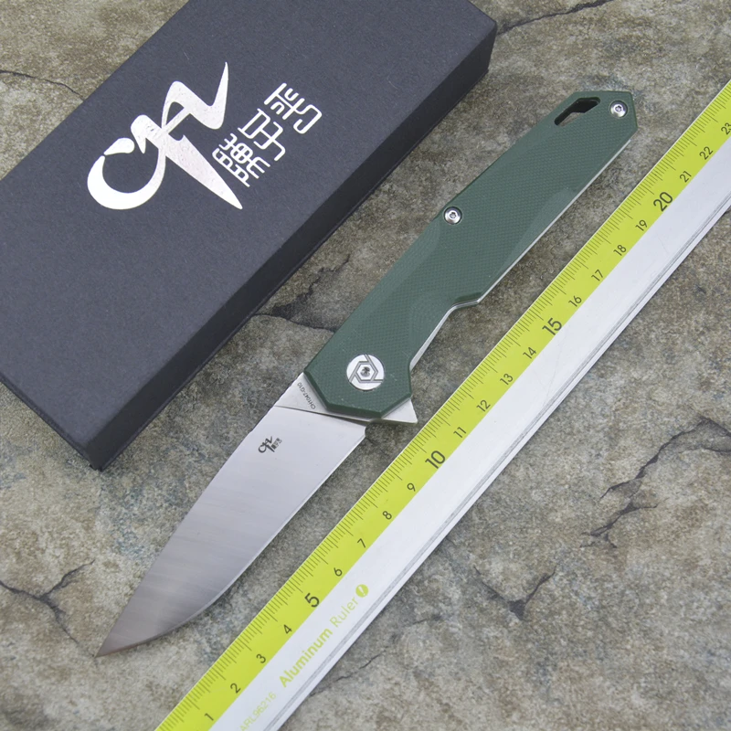 

NEW CH1047-G10 flip folding knife D2 blade ball bearing G10 handle camping hunting EDC tools