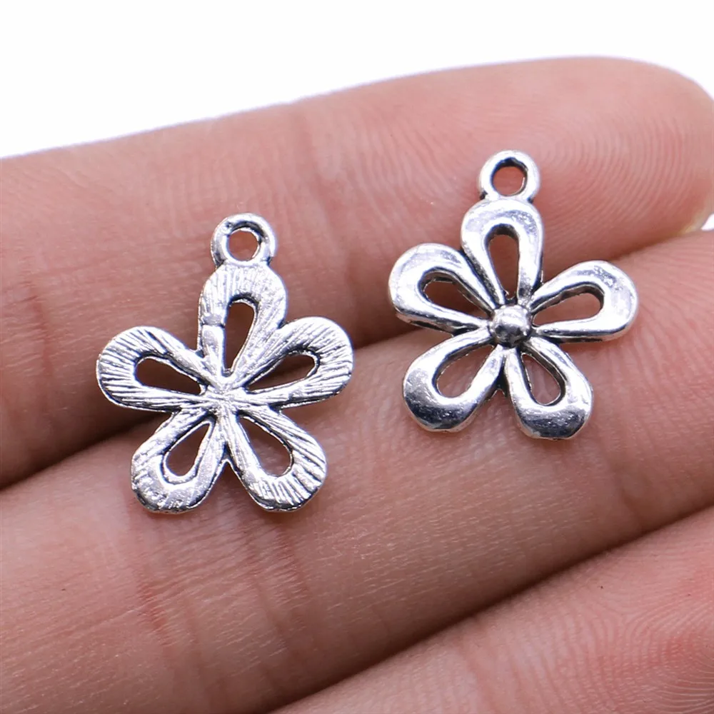

WYSIWYG 20pcs Charms Chrysanthemum Flower Daisy 18x15mm Antique Silver Pendant Chrysanthemum Flower Daisy Charms