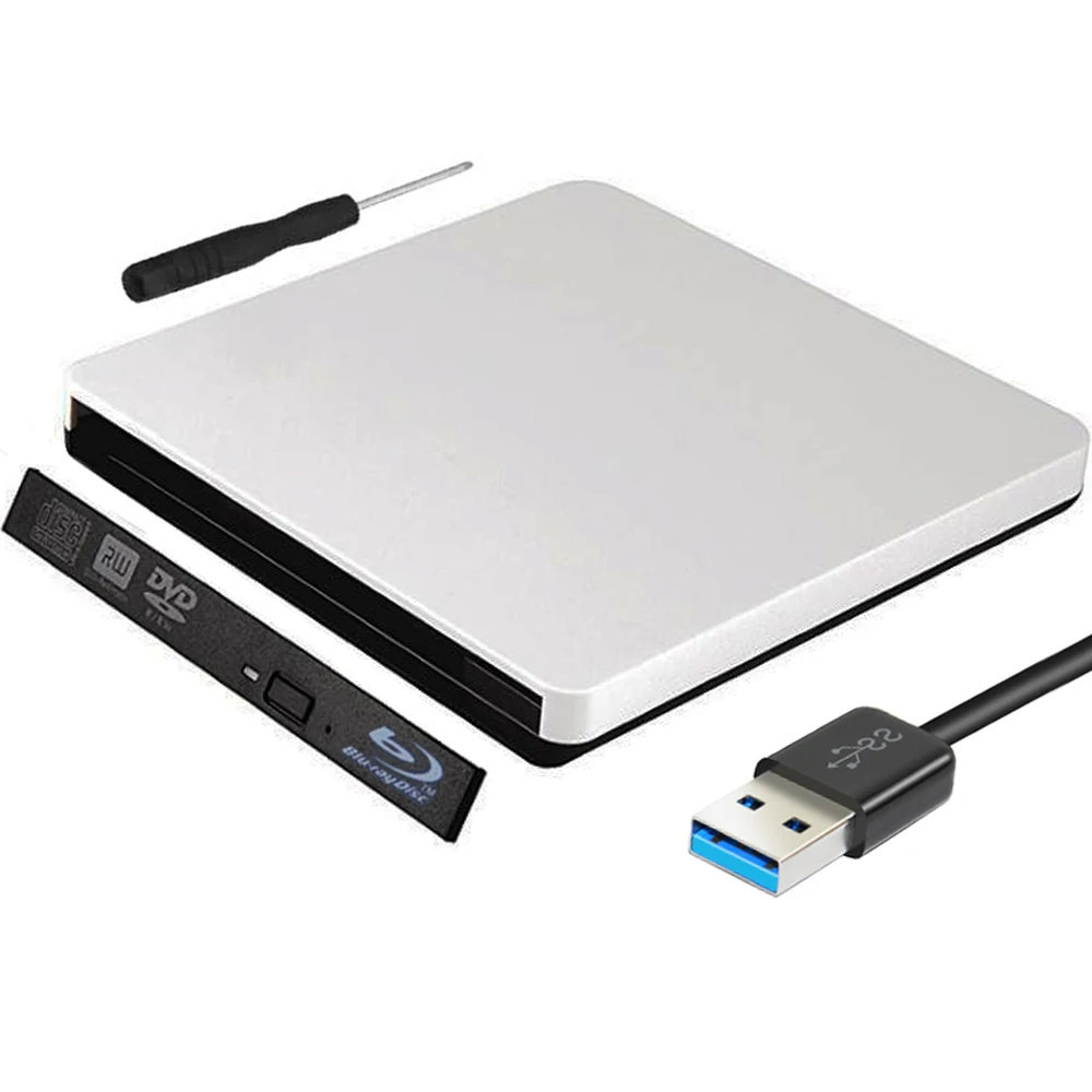 

12.7mm USB 3.0 External Blu-ray Case For Laptop Desktop PC Optical Disk Drive SATA External Enclosure Blu-ray panel