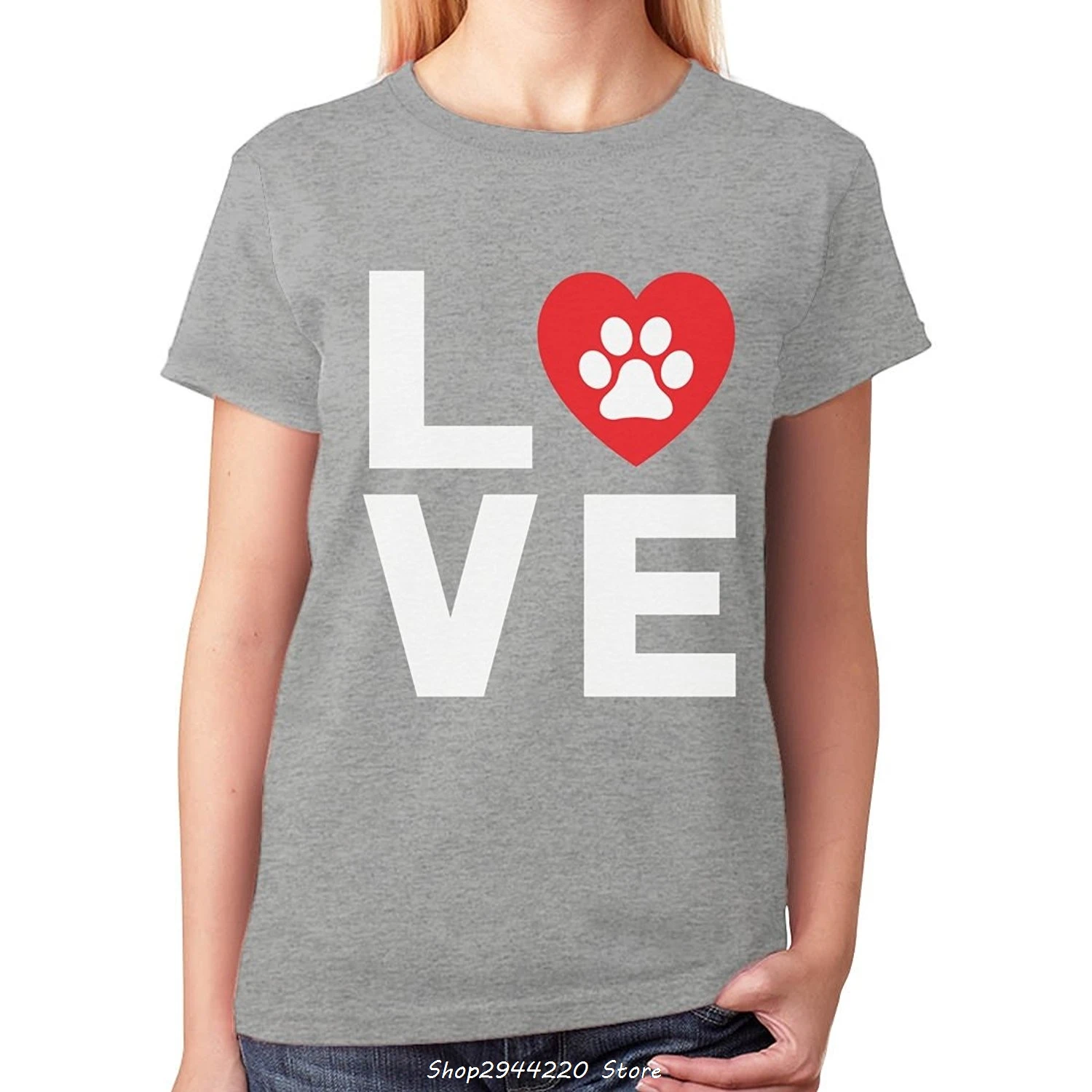 2017 T Shirts With Sayings Crew Neck Graphic Short Sleeve Animal Lover