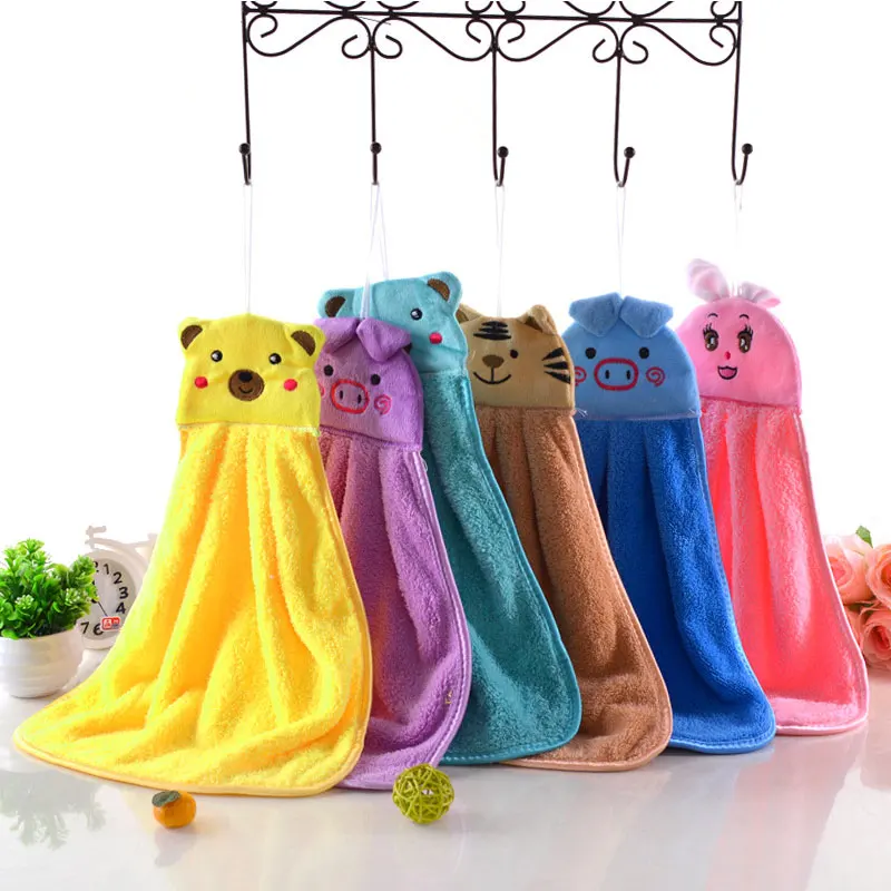 

New Cartoon Soft Smooth Superfine Fiber Towel Unisex Towel Fashion Printing and Dyeing Animal Pattern Absorbent Face Towels