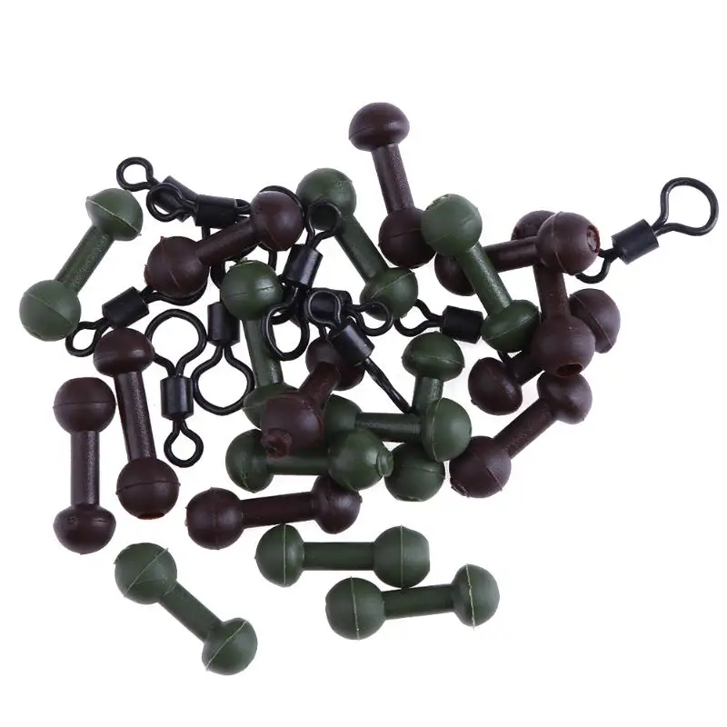

20Pcs Fishing Lure Connector Bell Rolling Swivels Ring Connector Rubber Beads Kits Fish Gear Carp Fishing Tackle Accessories