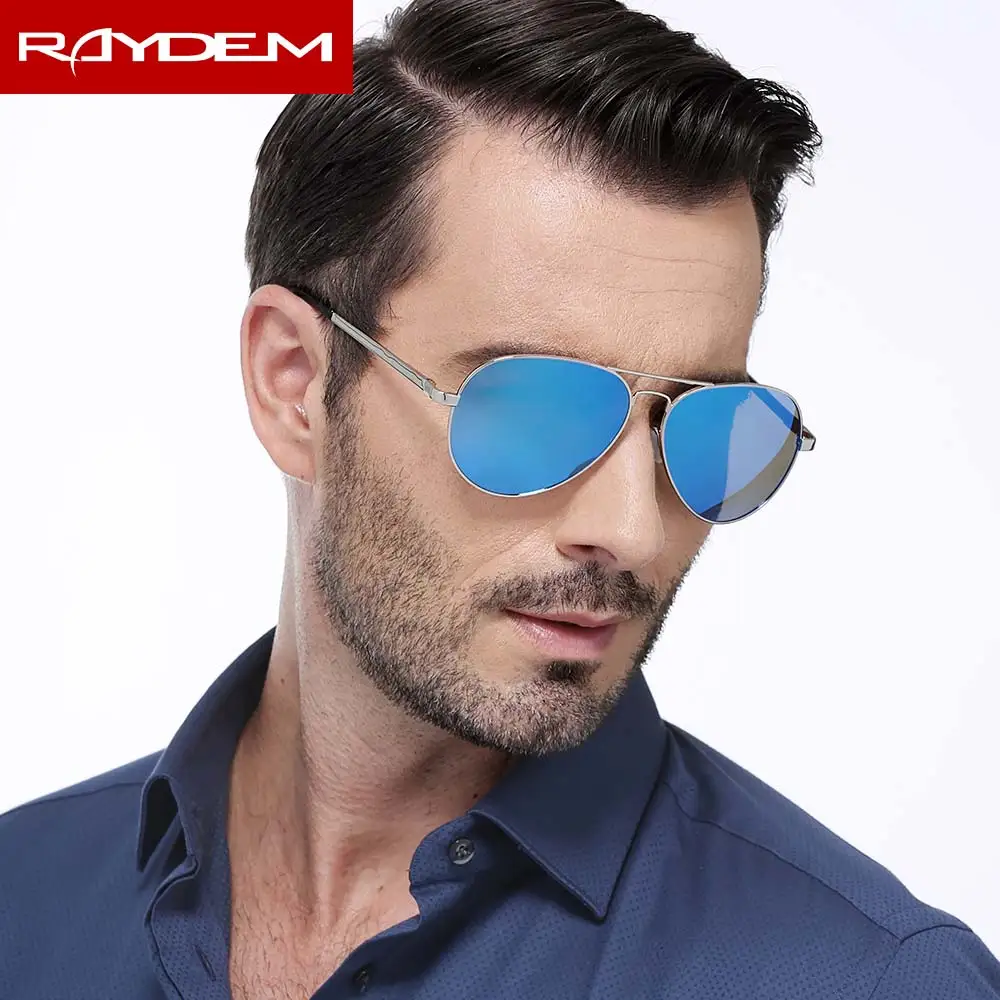 

RAYDEM Sturdy Metal Construction Round Sunglasses Men Eliminate Glare UV400 Sun Glasses For Lady gafas de sol