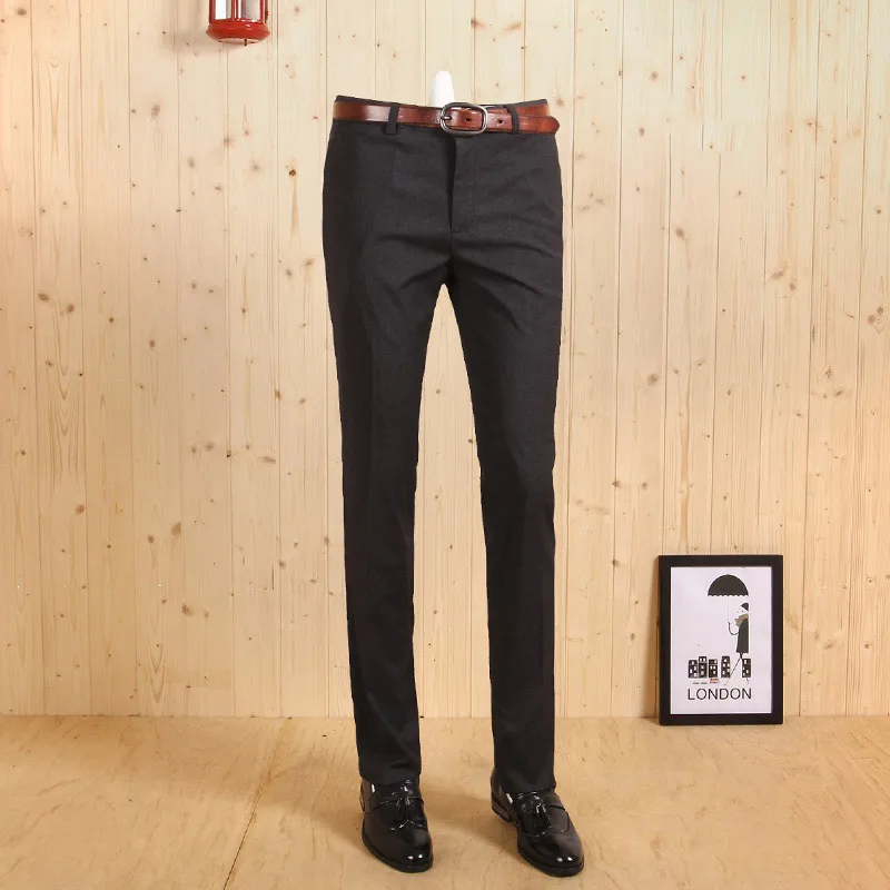 

DANDY HOMME HIGH QUALITY 2017 men spring autumn slim smart casual young man wedding groom suits long pants fashion grey pant