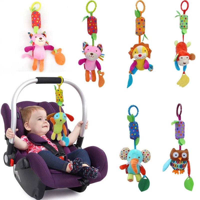 

1 Pc New Classic Baby Toys Mobiles Child Wind Rattle Rings Animal Toys Baby Newborn Stroller Bed Hanging Plush Toys