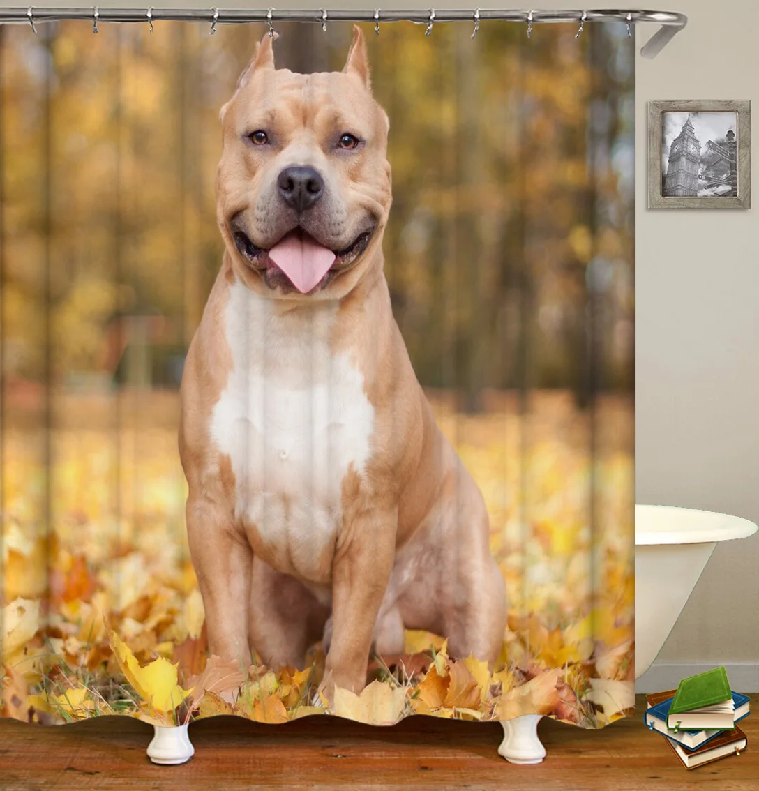 OLOEY 3d печать занавески для душа щенок собака шторы для животных водостойкий материал для ванной занавески для ванной подгонянный размер