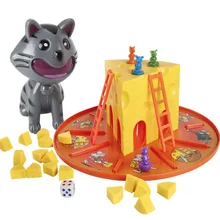 Популярная новинка игрушки Настольные Забавные Игры Кот и мышь крыса украли сыра семья родитель-ребенок интерактивные, образовательные игрушки