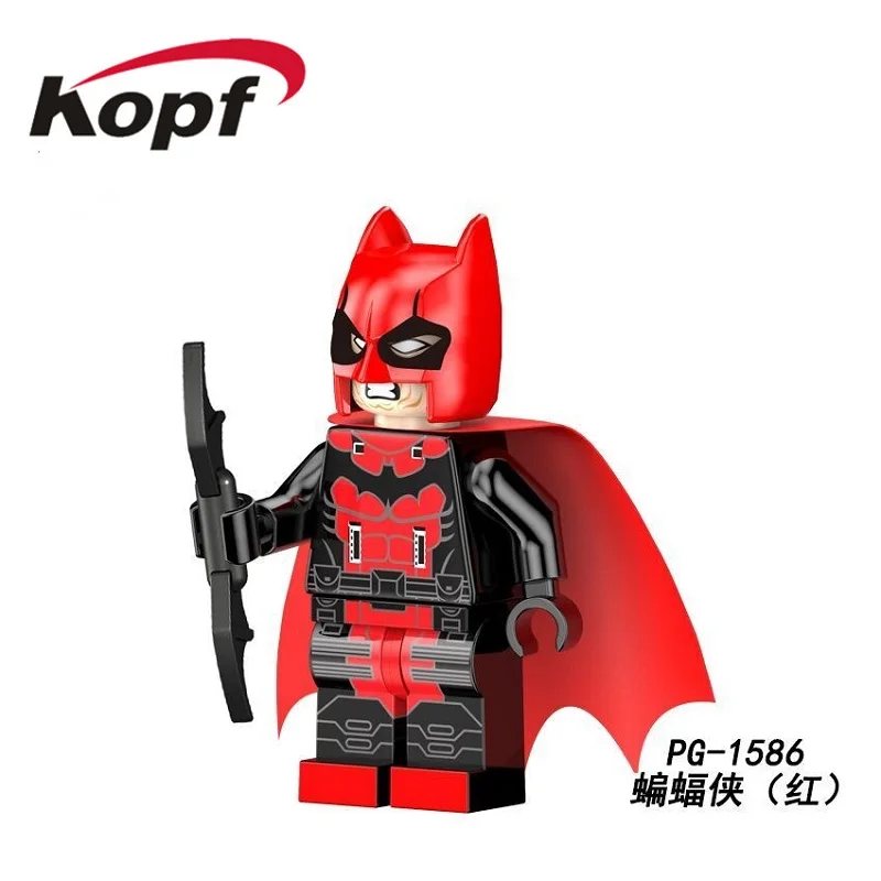 

Singel Sale Super Heroes Red Batman Figures Building Blocks Spiderman Deadpool Punisher Model For Children Toys Gift PG1586