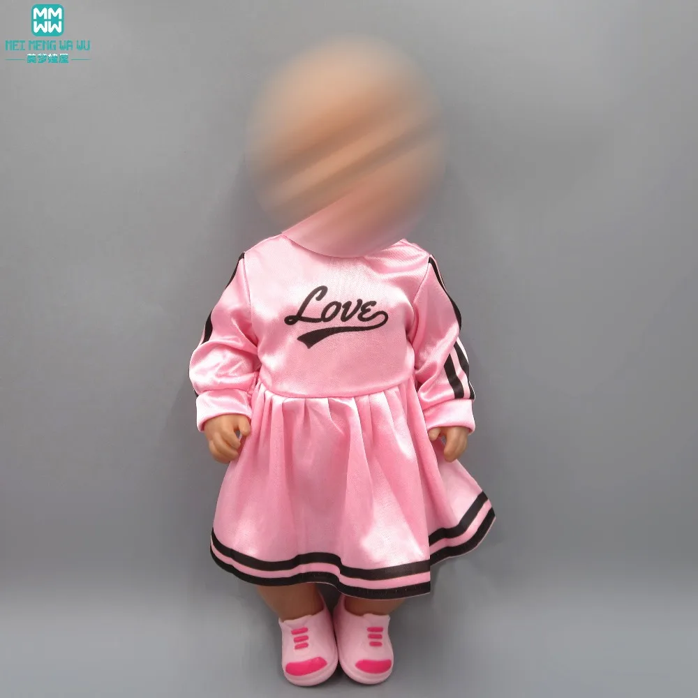 Детская Одежда для куклы подходит 43 см кукла новорожденного розовый комбинезон, платья, повседневные Костюмы