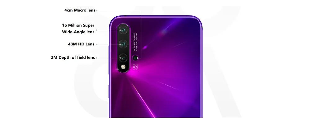 В, мобильный телефон HuaWei Nova 5, 6,39 дюймов, OLED экран, 8 ГБ ОЗУ, 128 Гб ПЗУ, Kirin 810, четыре ядра, Bluetooth 5,0, Android 9,0