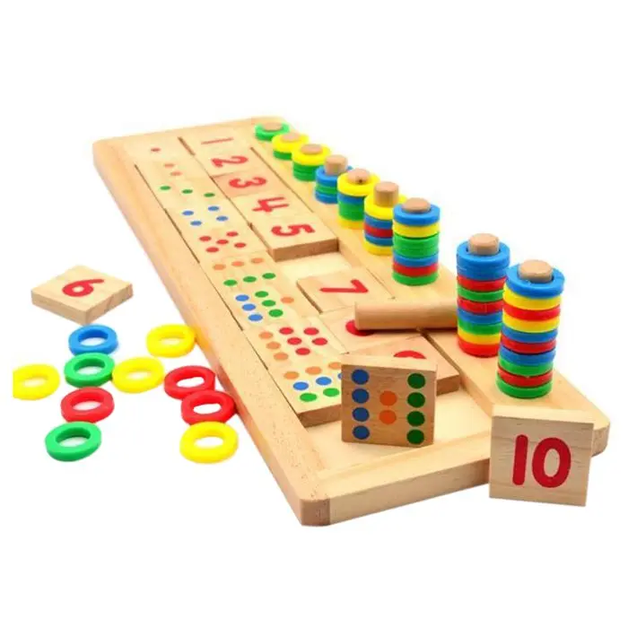 Puzzle wooden Toy Preschool Toy Children Wooden Toys Dominos Counting