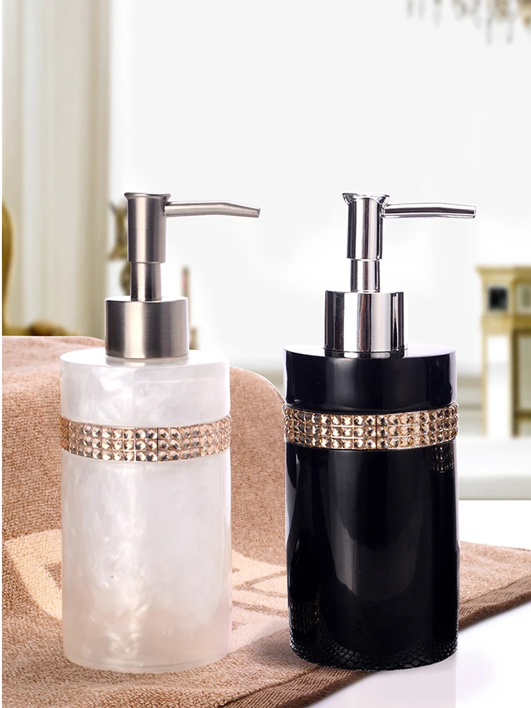 Дозатор для лосьона смола с кристаллическое мыло жидкий лосьон для дозатора бутылка для мытья мыла диспенсер для украшения ванной комнаты