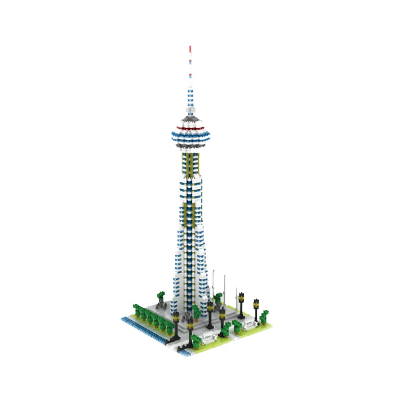 

1694pcs Building Block CN Tower Model Children Compatible Toy 3D Bricks Plastic Larger Building Block Assembly Building Toys