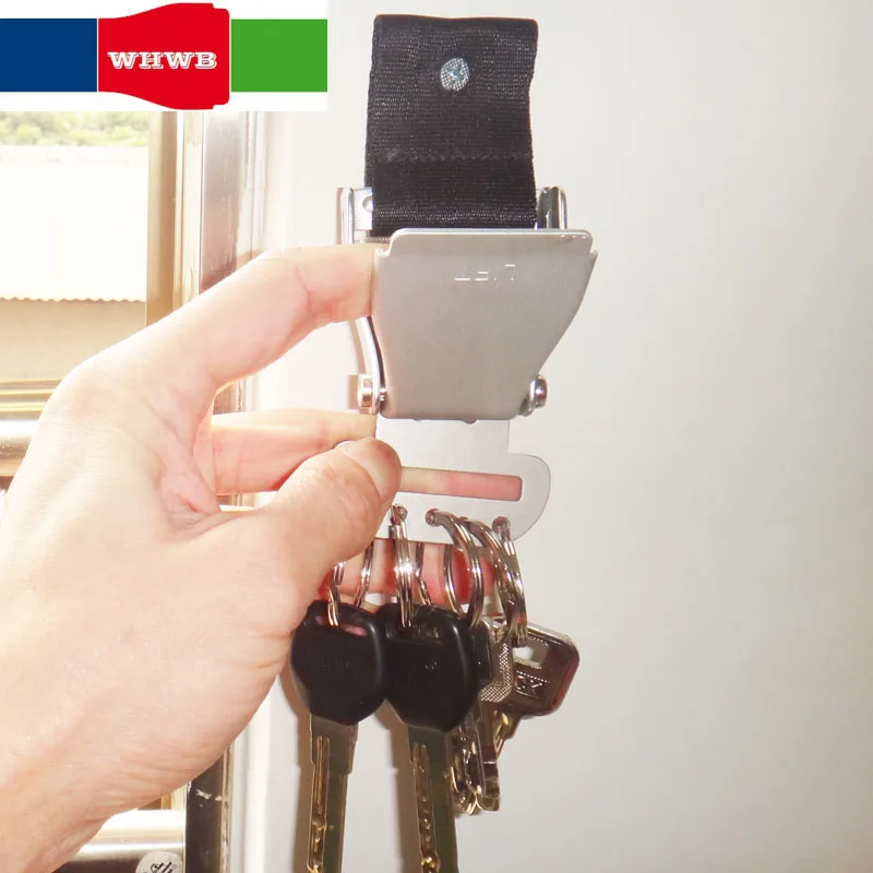 Classic Airplane seat belt buckle keychain safety strap car seat belts