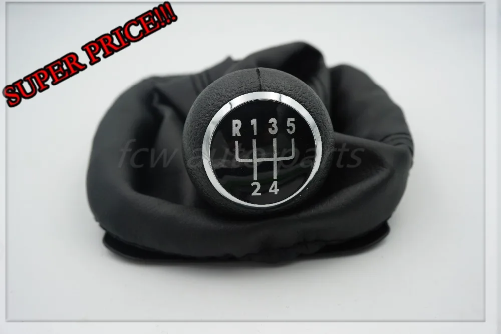 FAST SHIPPING NEW 5 SPEED GEAR SHIFT KNOB WITH LEATHER BOOT FOR VW GOLF