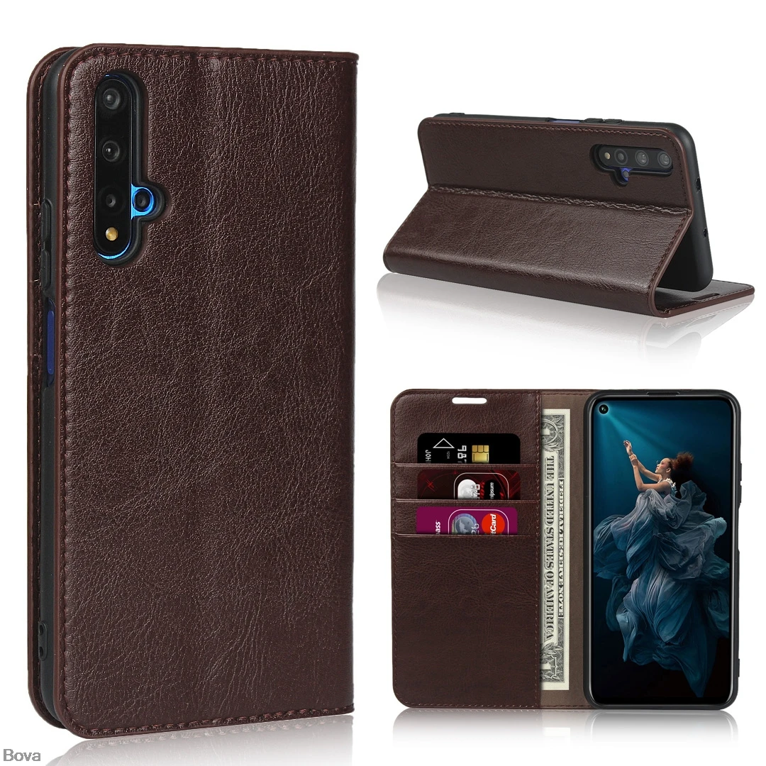 Premium Leather Case for Huawei Honor 20 Pro Honor20 Case Honor 20 flip case card holder cowhide holster Coque Fundas