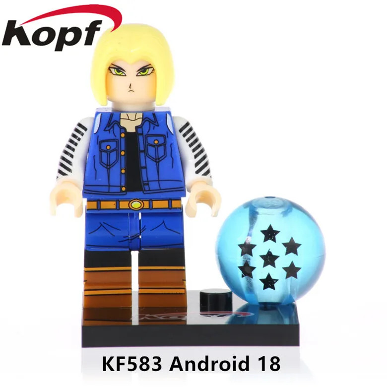 50 шт. Super Heroes Ефесянам сборные кирпичи Сон Гоку модель серии Android 18 фигурок строительные блоки для детей игрушки KF583