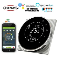95-240VAC Интеллектуальный комнатный температура отопления охлаждения Wi-Fi термостат google для 2 труб NO/NC клапан работает с Alexa google home