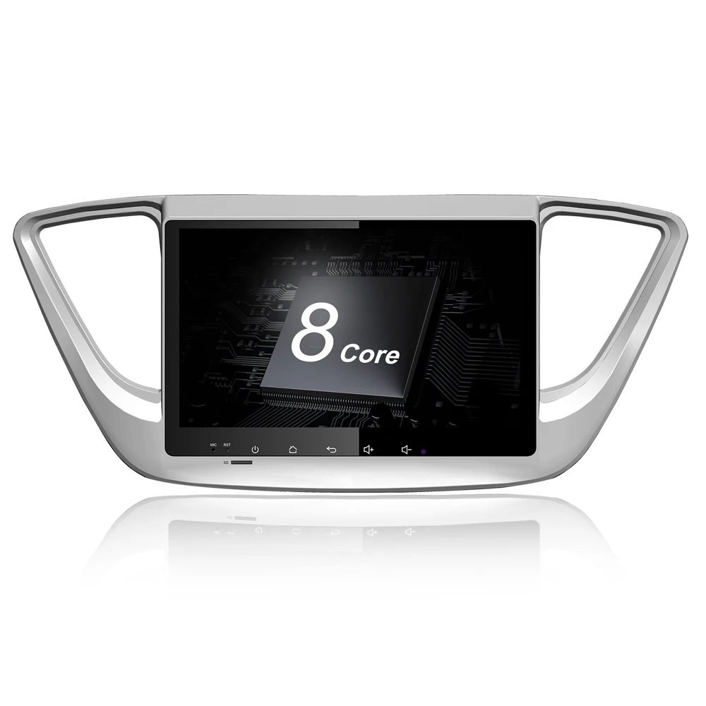 Cheap 4GB+64GB PX5 9" Android 9.0 Car DVD Player for Hyundai Verna Accent Solaris 2017 2018 Radio GPS Bluetooth WIFI Mirror-link DVR 4