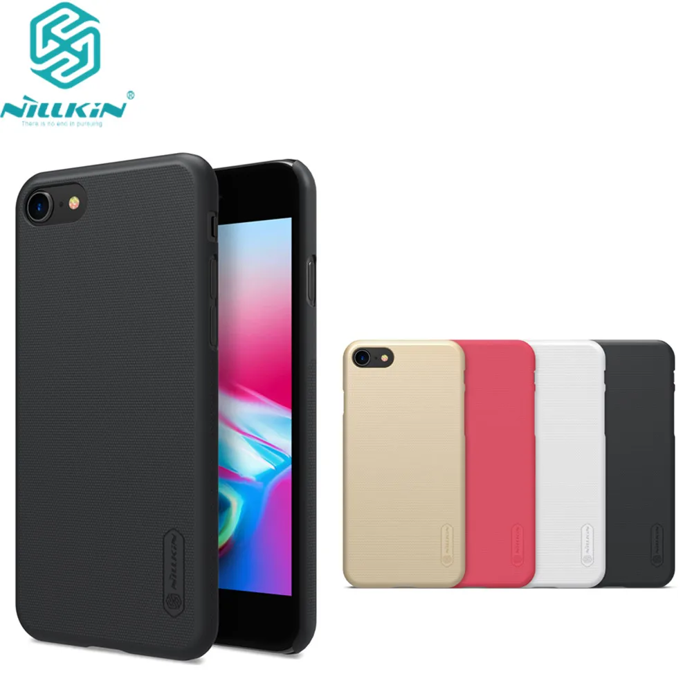 10pcs/lot Wholesale NILLKIN Super Frosted Shield Case For Apple iphone 8 iphone8 (4.7 inch) With Gift Screen Protector |