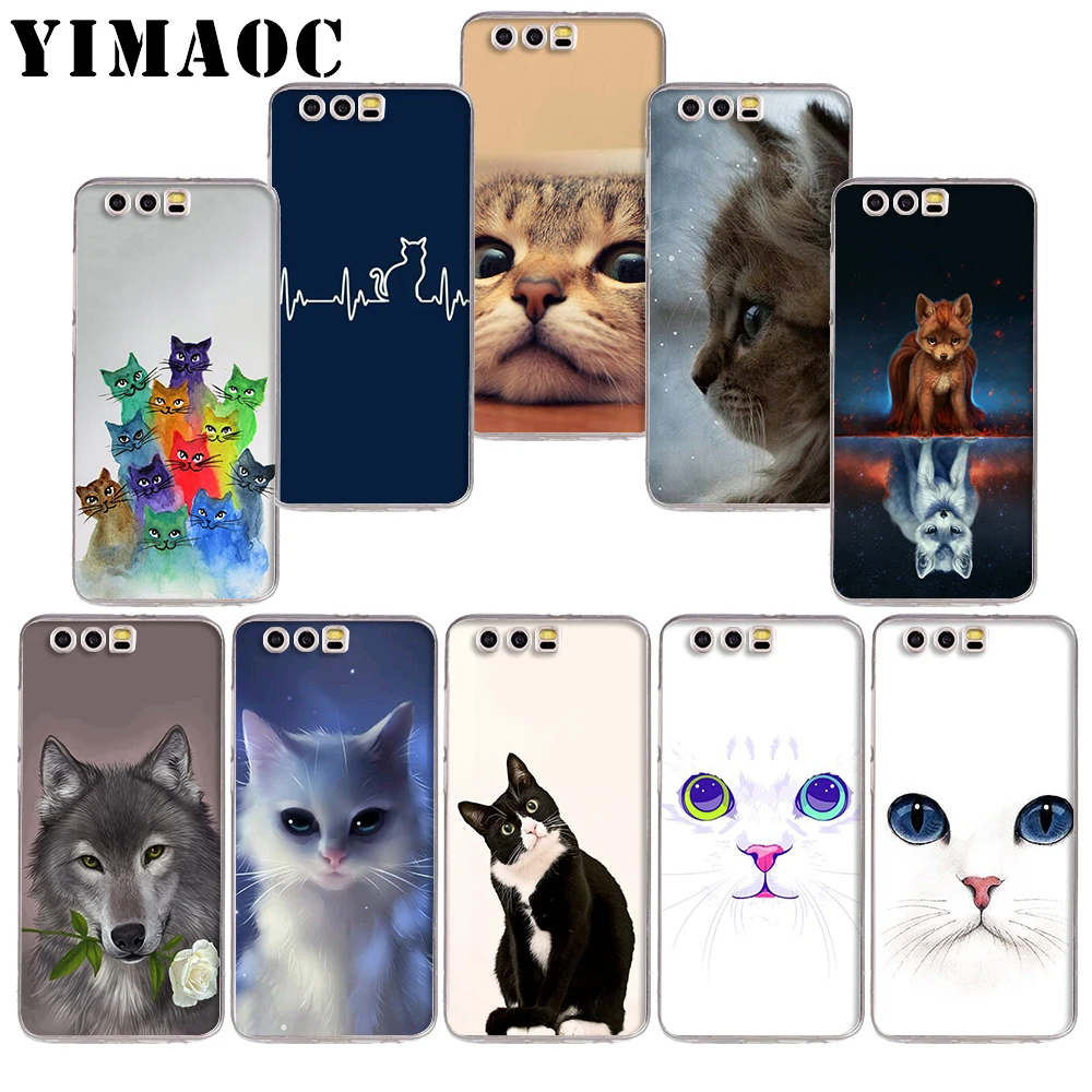 

YIMAOC 95z cat Unique Cartoon Soft TPU Case for Huawei Honor 10 9 lite 7A Pro 7C 7X 8X Nove 3 3i