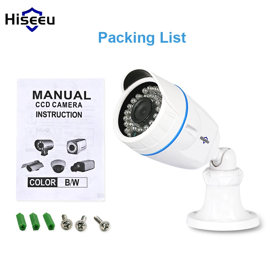Hiseeu 800TVL 1000TVL ABS камера видеонаблюдения аналоговая ИК подсветка ночного видения