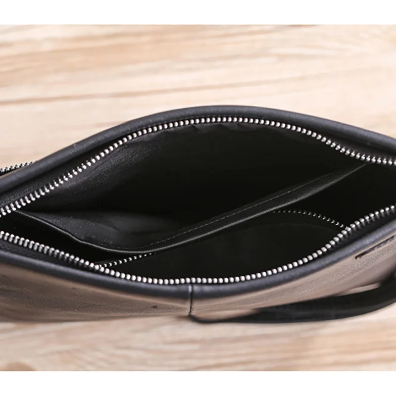 AETOO Men's handbags, leather fashion envelope bags, large-capacity casual head-layer cowhide handbags