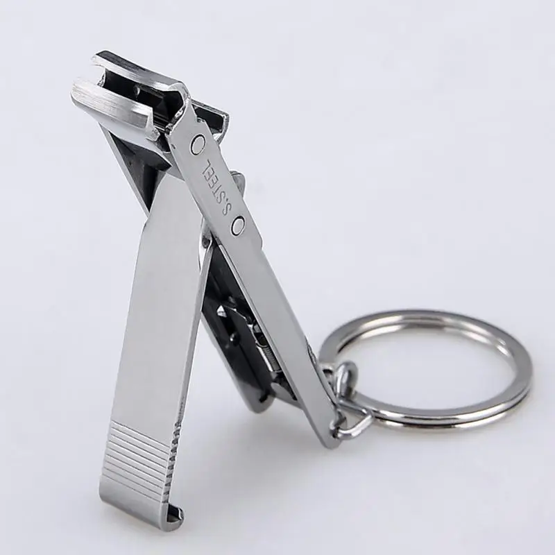Профессиональный маникюрные ножницы серебро пилочка для ногтей с кольцом для ключей триммер
