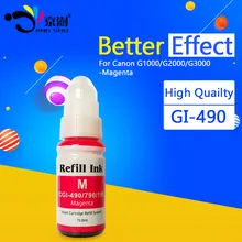 1 шт. пурпурный GI-490 GI490 чернила для заправки чернила для канона pixma G1400 G2400 G3400 G1000 G2000 G3000 G1100 твердочернильный картридж Системы